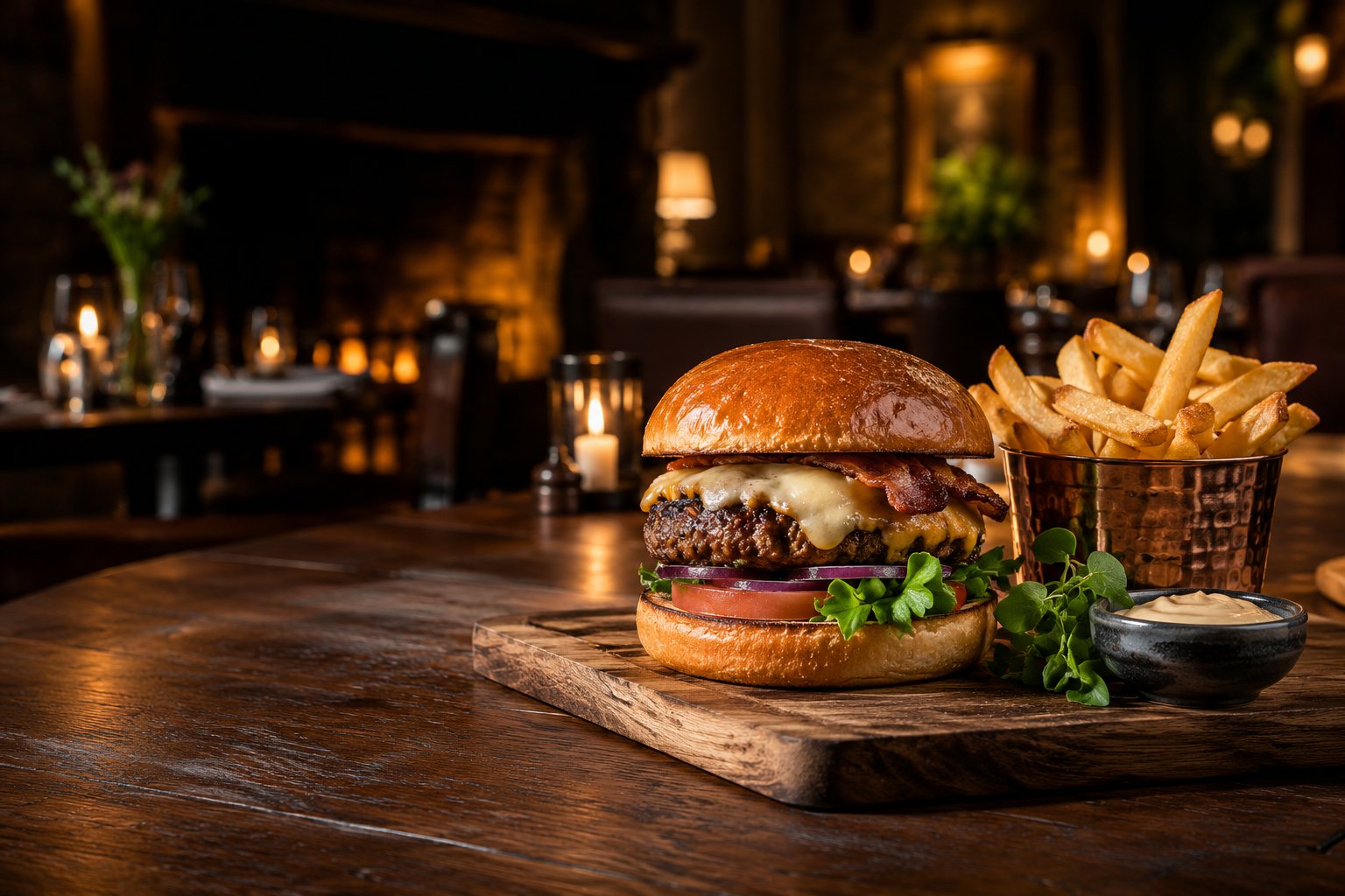 Hearth Cheeseburger